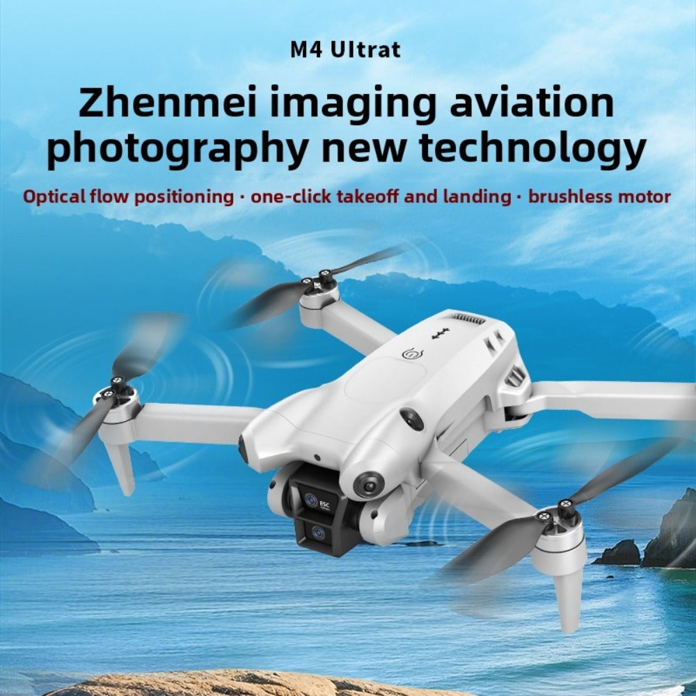 M4 8K Brushless Dual Camera Drone with 4.3" Remote, Foldable Quadcopter 2 Batteries