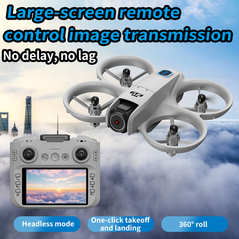 GT3 4K Camera Drone with 4.3 Inch Screen Remote, Foldable Quadcopter Gift