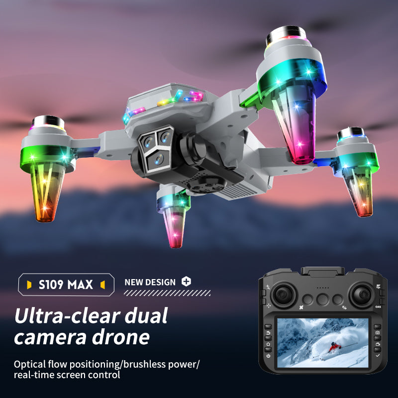 Brushless Dual Camera Drone with 4.3 Inch Screen Remote Foldable Quadcopter