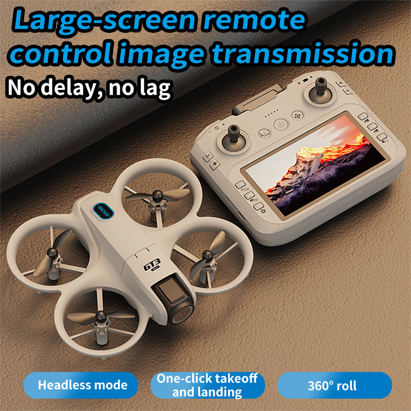 GT3 4K Camera Drone with 4.3 Inch Screen Remote, Foldable Quadcopter Gift