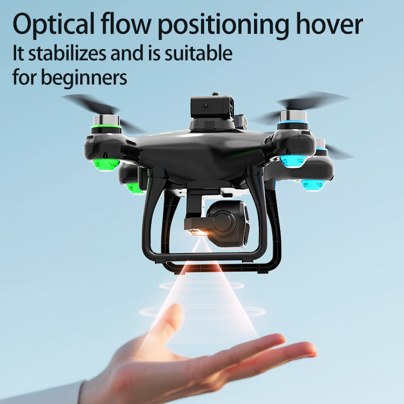 S112 8K Dual Camera FPV Drone 4.3" Screen 50X Zoom Brushless Motor Obstacle Avoidance