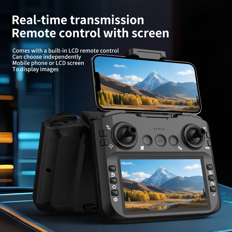 Brushless Dual Camera Drone with 4.3 Inch Screen Remote Foldable Quadcopter