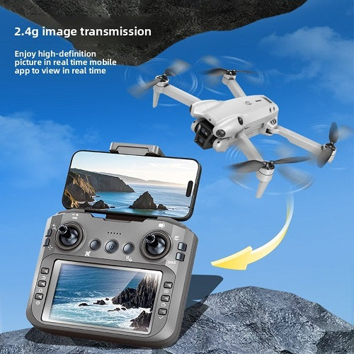 M4 8K Brushless Dual Camera Drone with 4.3" Remote, Foldable Quadcopter 2 Batteries