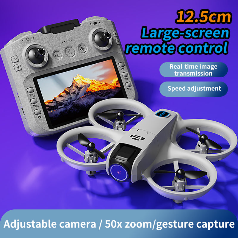 GT3 4K Camera Drone with 4.3 Inch Screen Remote, Foldable Quadcopter Gift