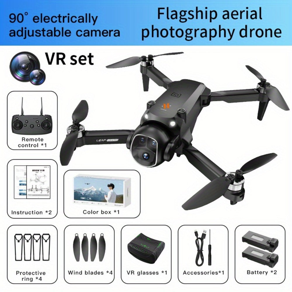 H21  Foldable VR Drone Dual Battery Brushless Motor 360 Flip Quadcopter for Adults