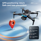 A14 GPS Drone 8K Camera 5G WiFi Brushless Motor Foldable 2 Batteries Carry Case