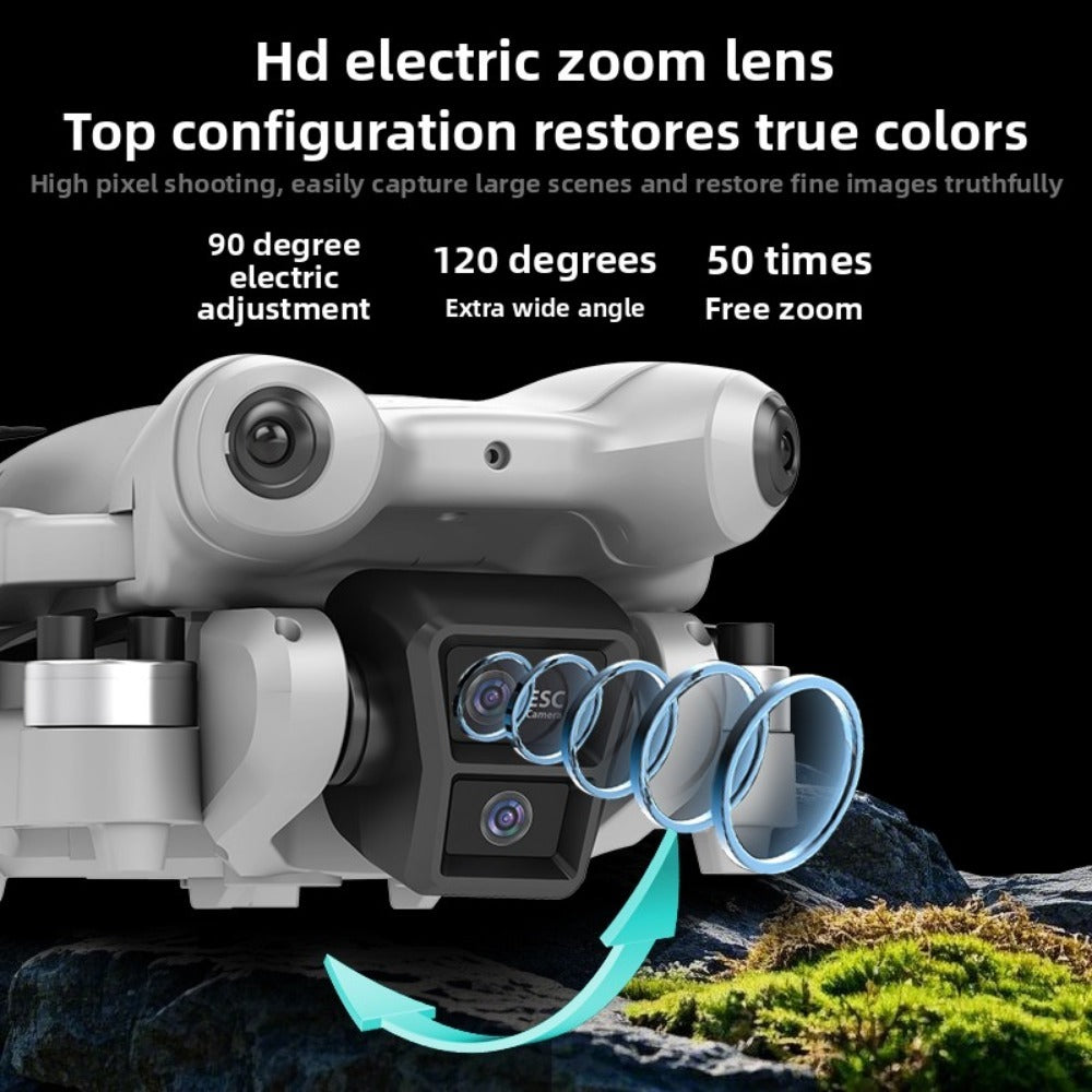 M4 8K Brushless Dual Camera Drone with 4.3" Remote, Foldable Quadcopter 2 Batteries