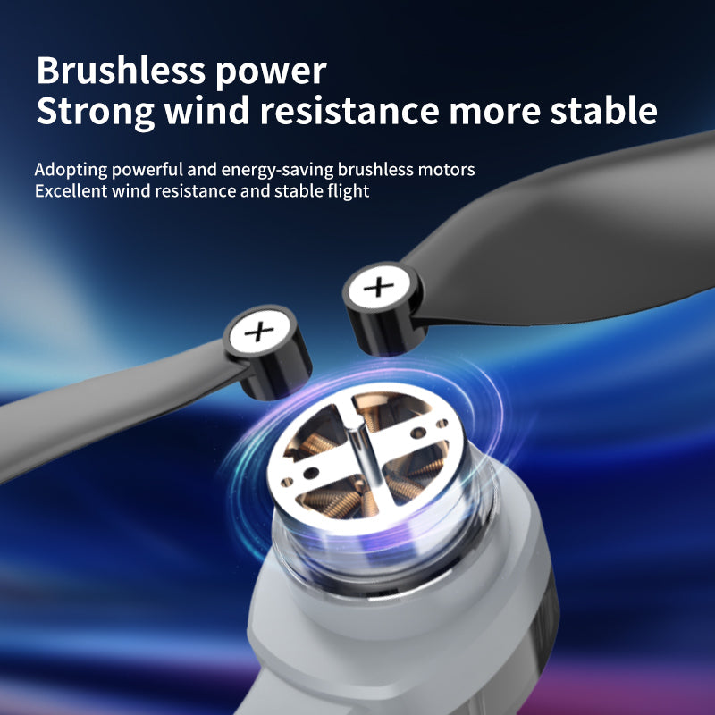 Brushless Dual Camera Drone with 4.3 Inch Screen Remote Foldable Quadcopter