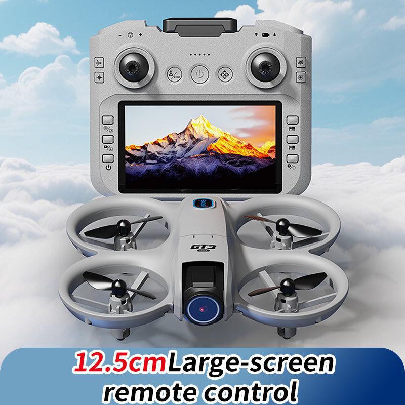 GT3 4K Camera Drone with 4.3 Inch Screen Remote, Foldable Quadcopter Gift
