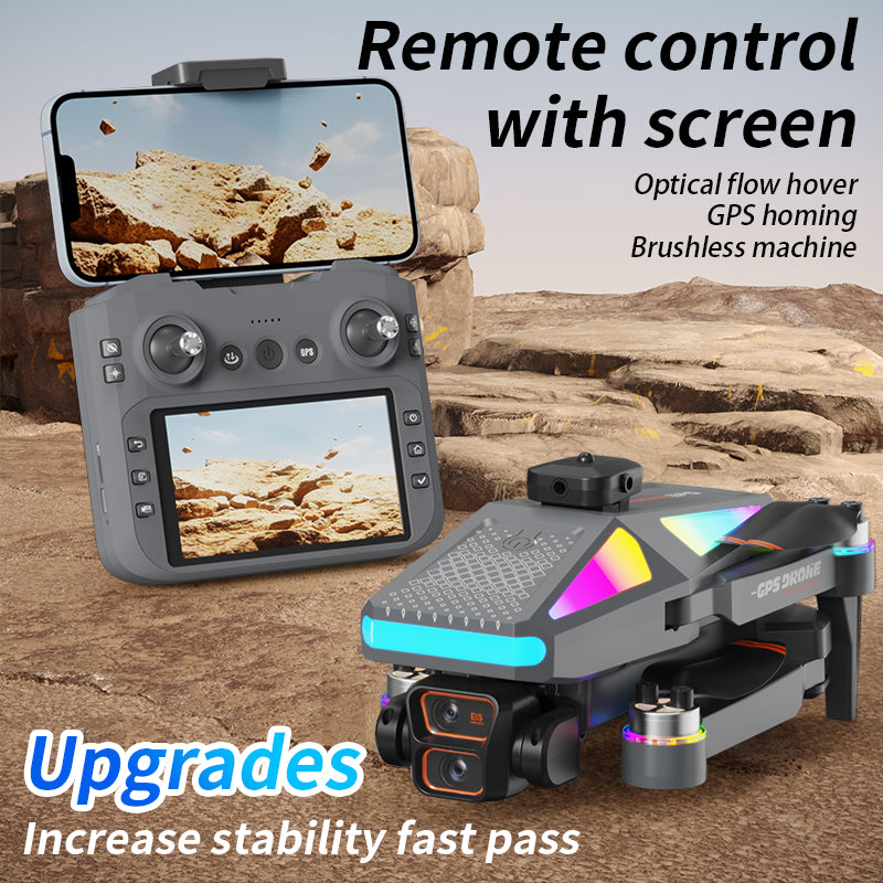 S5 8K GPS Drone 4-5" Screen Controller Brushless Motor Dual Battery FPV Quadcopter