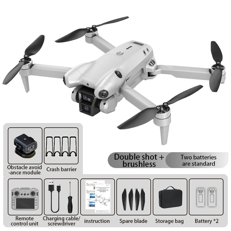 M4 8K Brushless Dual Camera Drone with 4.3" Remote, Foldable Quadcopter 2 Batteries